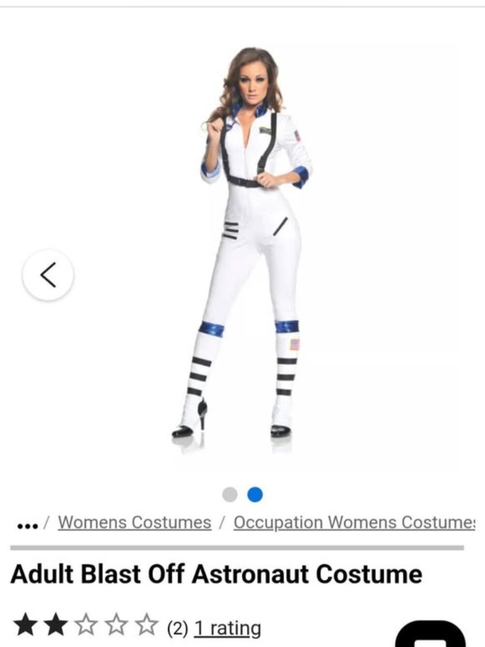 Women's Sexy Medium NASA Halloween Costume